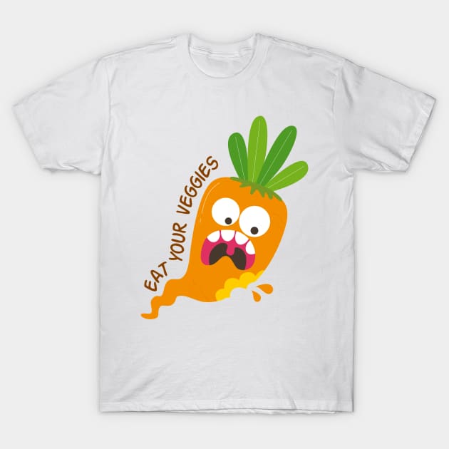 Eat your veggies-carrot T-Shirt by Frispa